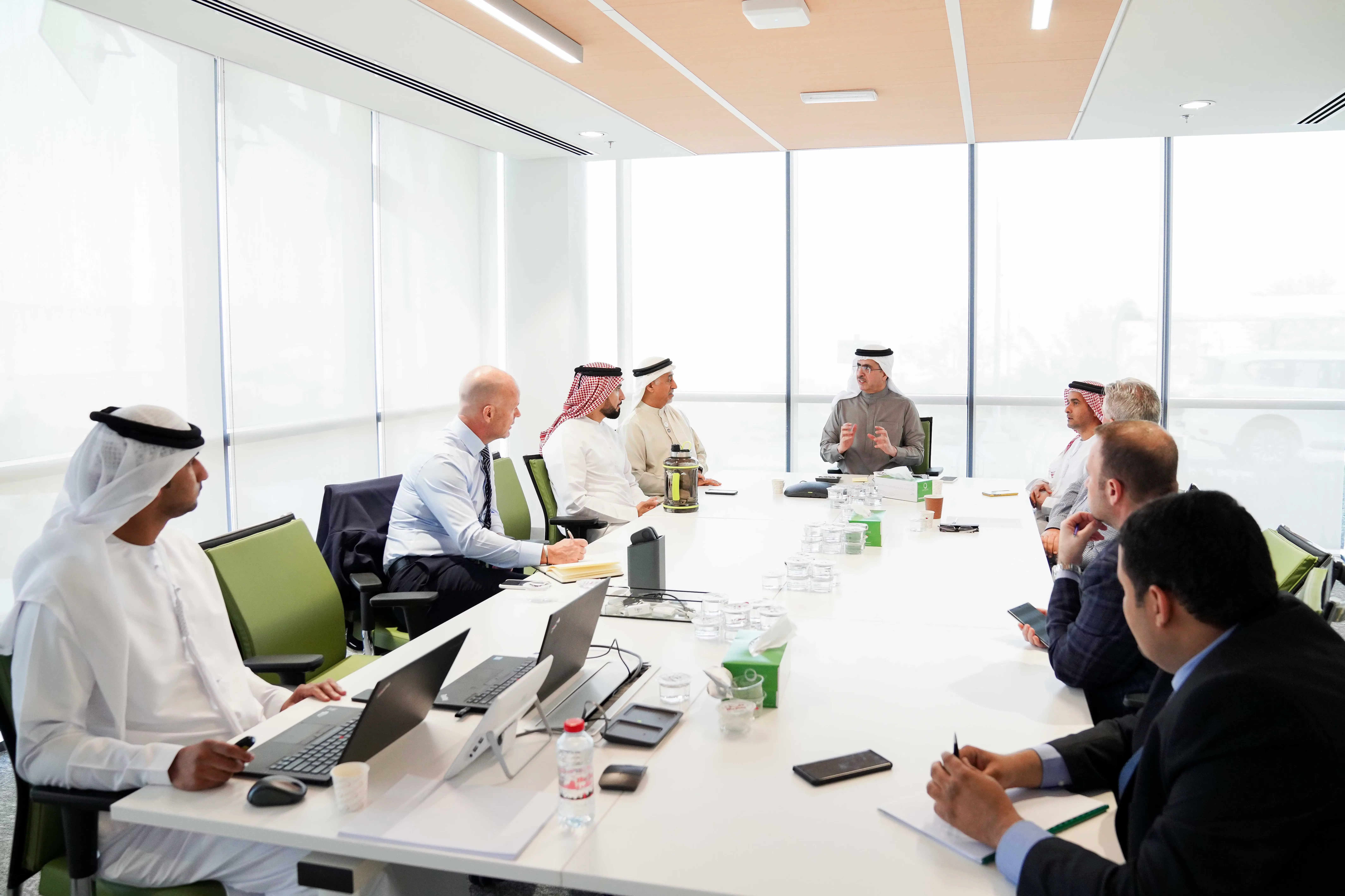 Professional real estate team meeting